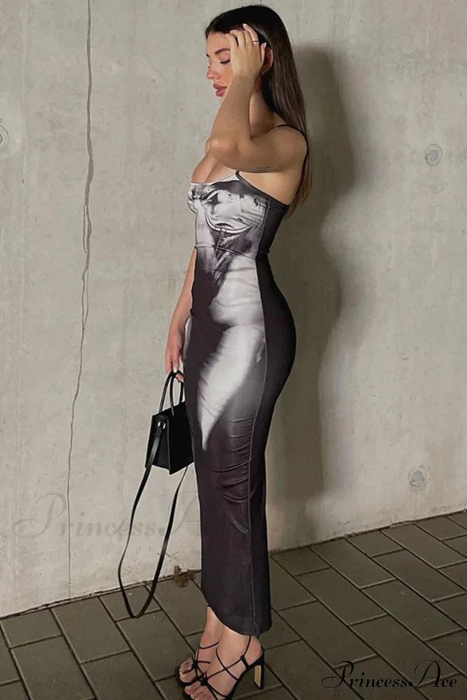 Gradient Black Bodycon Cami Dress image 5