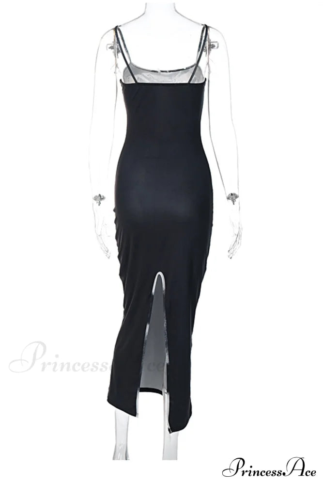 Gradient Black Bodycon Cami Dress image 7