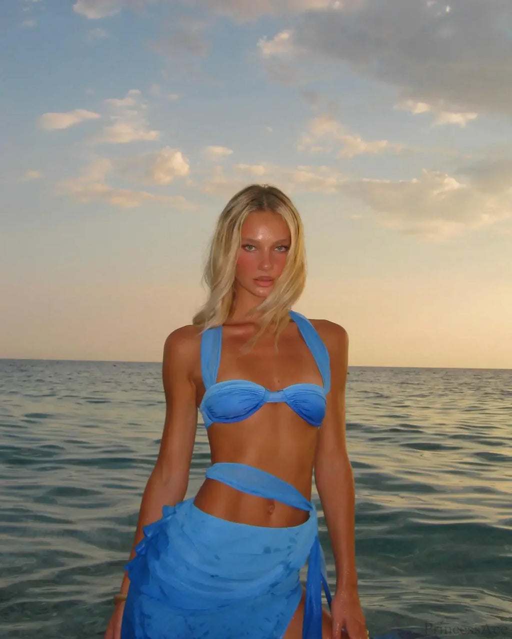Gradient Print Halter Bikini Set image 3
