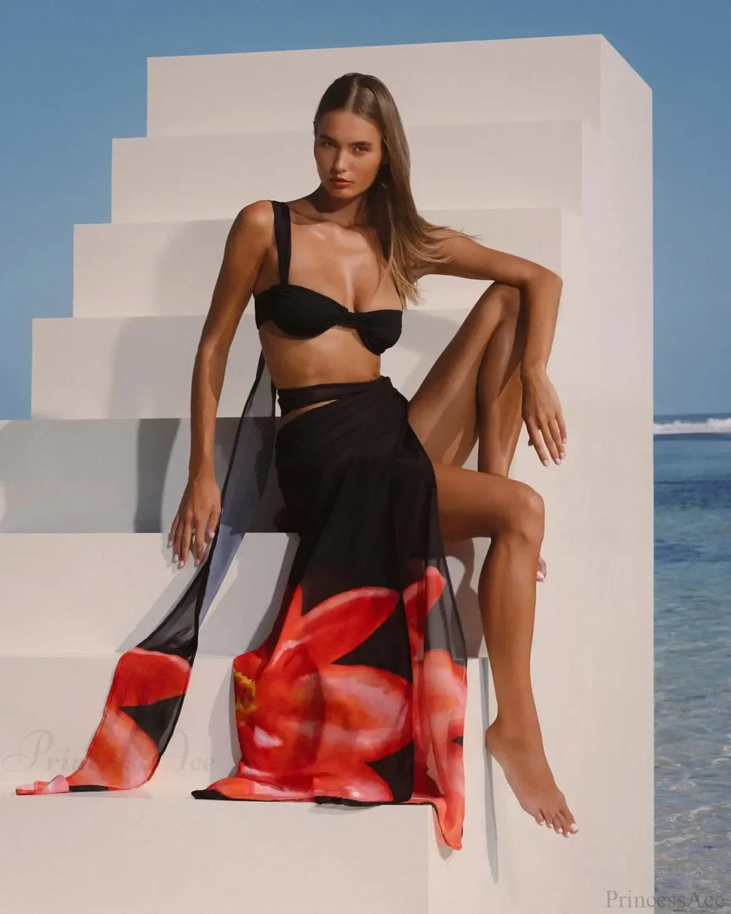 Gradient Print Halter Bikini Set image 4