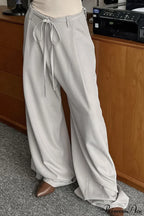 Gray Blazer Style Wide Leg Pleated Pants image 1