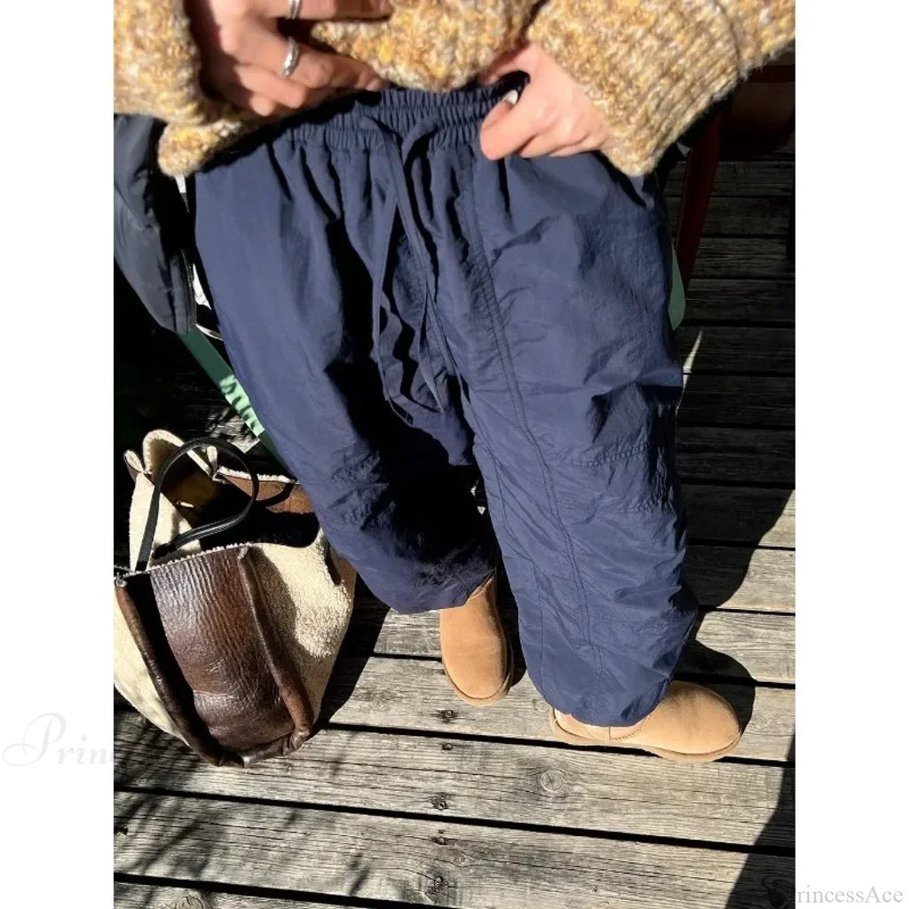 Gray Brushed Winter Korean Fashion Pants image 5