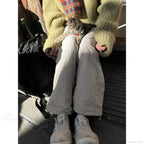 Gray Brushed Winter Korean Fashion Pants image 2