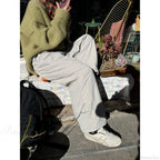Gray Brushed Winter Korean Fashion Pants image 3