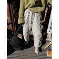 Gray Brushed Winter Korean Fashion Pants image 1
