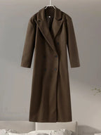 Gray Casual Wool Notched Button Up Overcoat image 9
