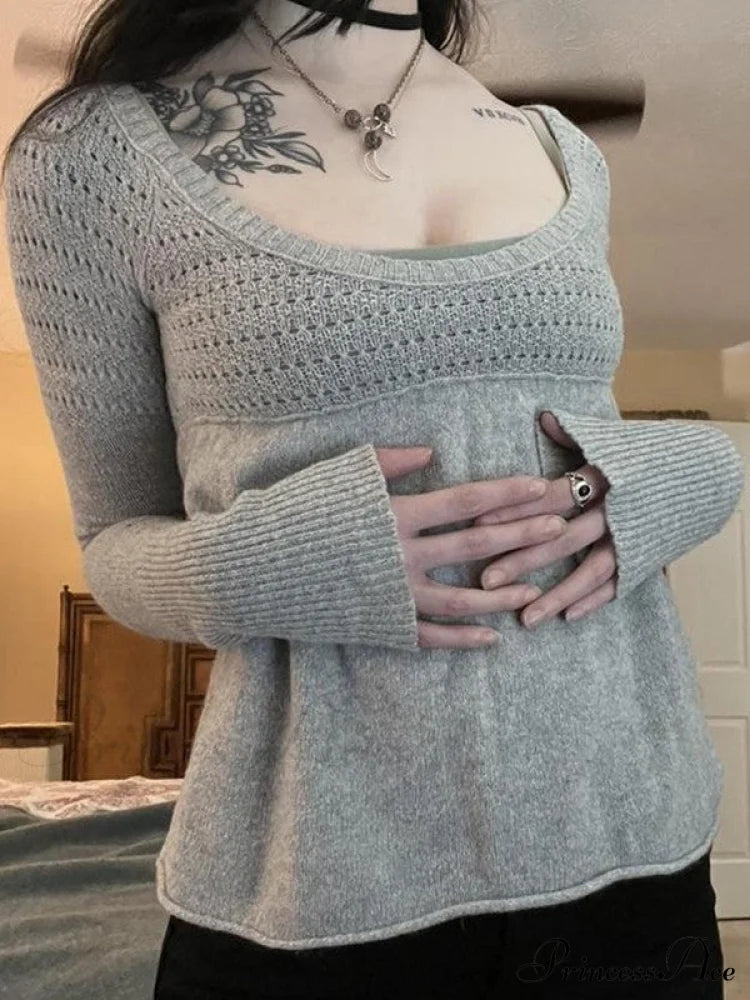 Gray Cutout Graceful Short Sleeve Tee image 2