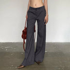 Gray Flared Palazzo Wide Leg Pants image 3