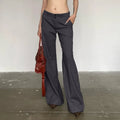 Gray Flared Palazzo Wide Leg Pants image 1