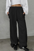 Gray Loose Wide Leg Low Waist Sweat Pants image 1