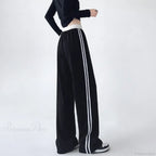 Gray Striped Casual Sweatpants Pants image 5