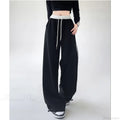 Gray Striped Casual Sweatpants Pants image 4