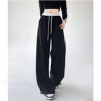 Gray Striped Casual Sweatpants Pants image 4