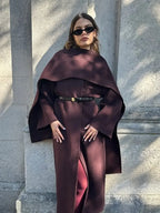 Gray Woolen Turn-Down Collar Overcoat image 2