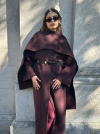 Gray Woolen Turn-Down Collar Overcoat image 7