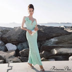 Green 3D Flower Charming Sequin Cami Maxi Dress image 8