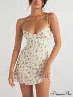 Green Floral Graceful Mesh Midi Dress image 3