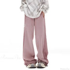 Grey Stripe Motion Casual Pants image 4