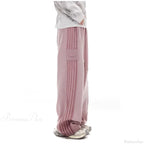 Grey Stripe Motion Casual Pants image 6
