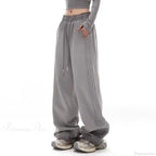 Grey Stripe Motion Casual Pants image 7