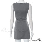 Grey Tank Stylish Mini Dress image 5