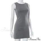 Grey Tank Stylish Mini Dress image 4
