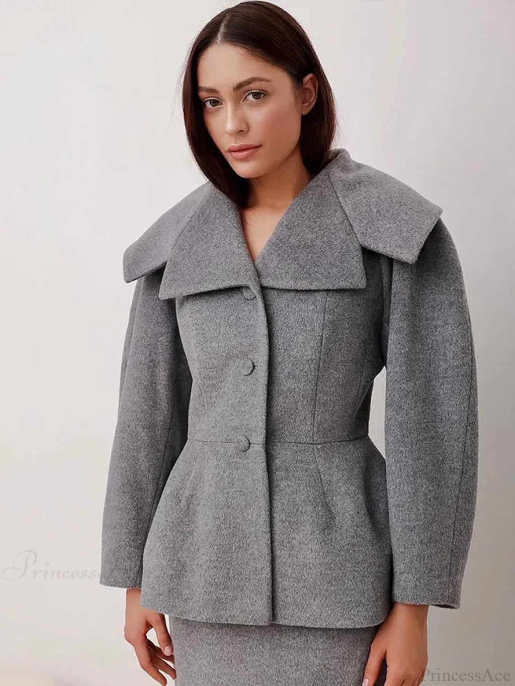 Grey Wool Blends Coat image 4