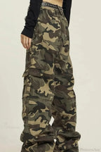 Grunge Camouflage Cargo Y2K Pants image 5