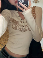 Grunge Printed Graceful Crop Tank Top image 4