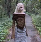 Grunge Sexy T-shirt Flare Sleeve Sweater image 1