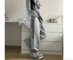 Grunge Striped Sweatpants Harajuku Pants image 3