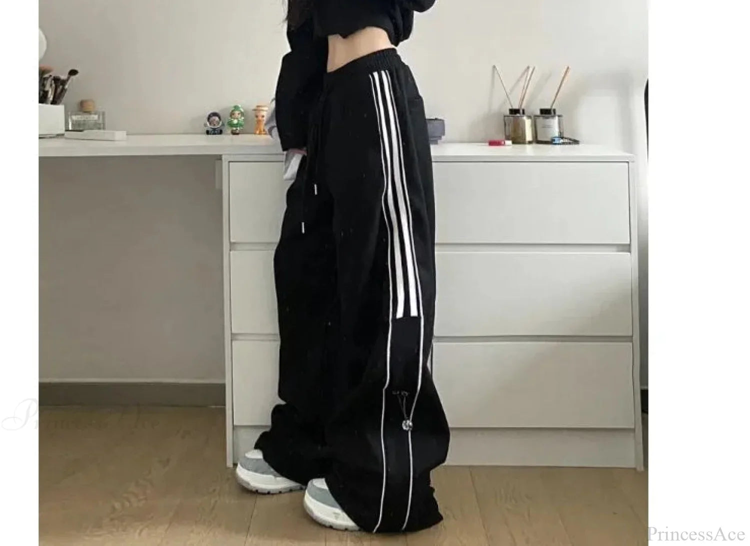 Grunge Striped Sweatpants Harajuku Pants image 1