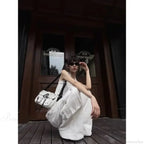 Gyaru White Cargo Jeans Wide Leg Pants image 6
