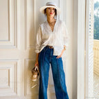 Gypsy Boho Floral Embroidered Lace Long Sleeve Blouse image 4