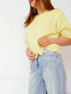 Half Sleeve O Neck Button-Up Knit Cardigan image 8