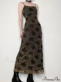 Half Zip Graceful Neck Maxi Dress image 1