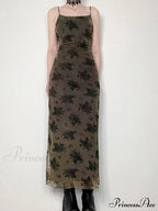 Half Zip Graceful Neck Maxi Dress image 2