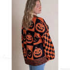 Halloween Round Neck Long Sleeve Aesthetic Gingerbread Loose Sweater image 2