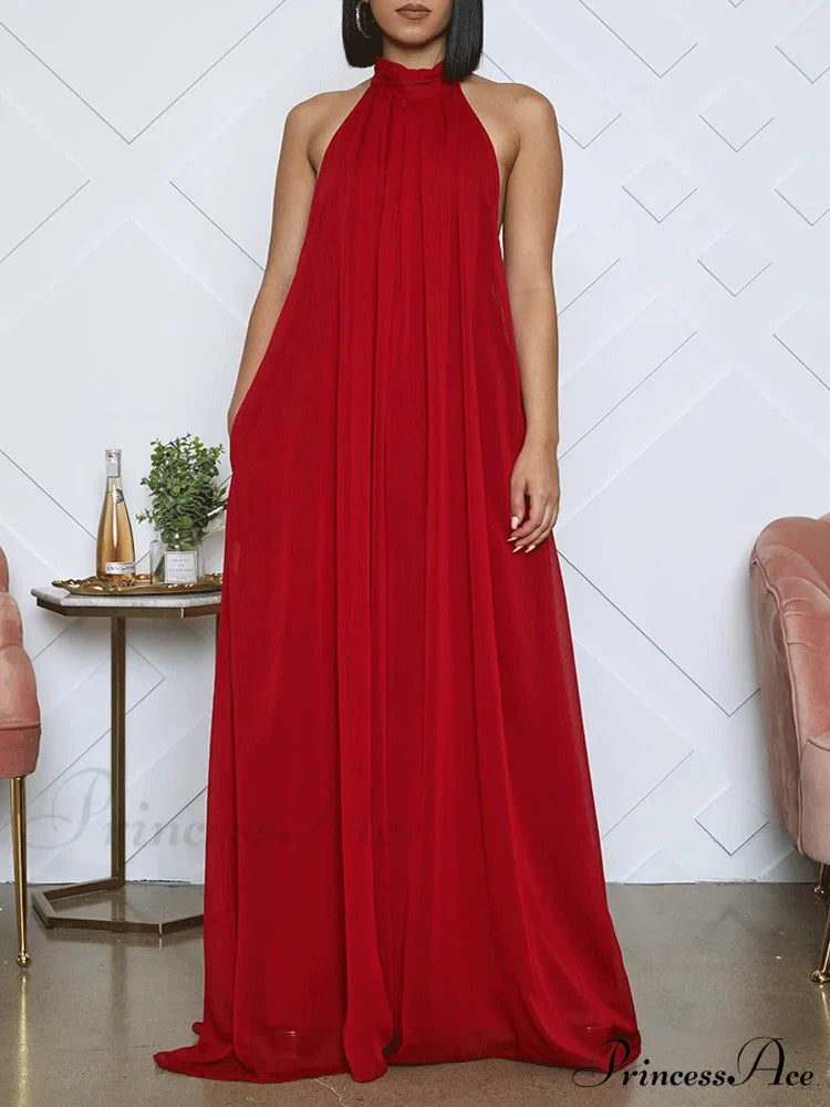 Halter Casual Graceful Maxi Dress image 19