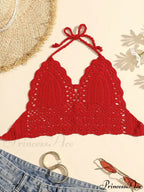 Halter Crochet Hollow Trendy Crop Tops image 37