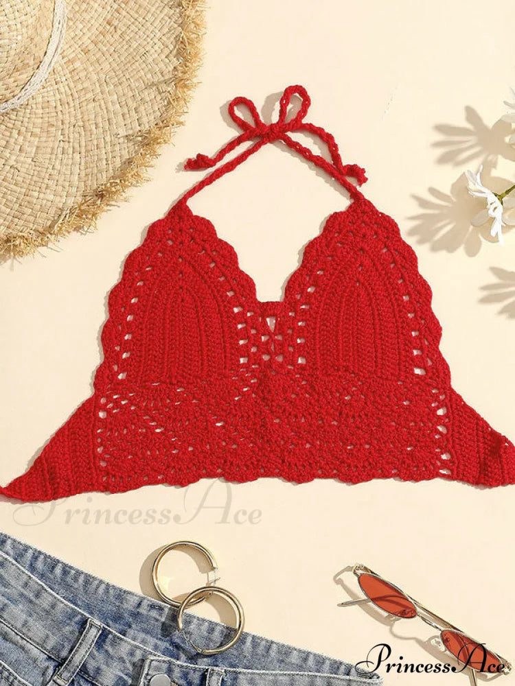 Halter Crochet Hollow Trendy Crop Tops image 37