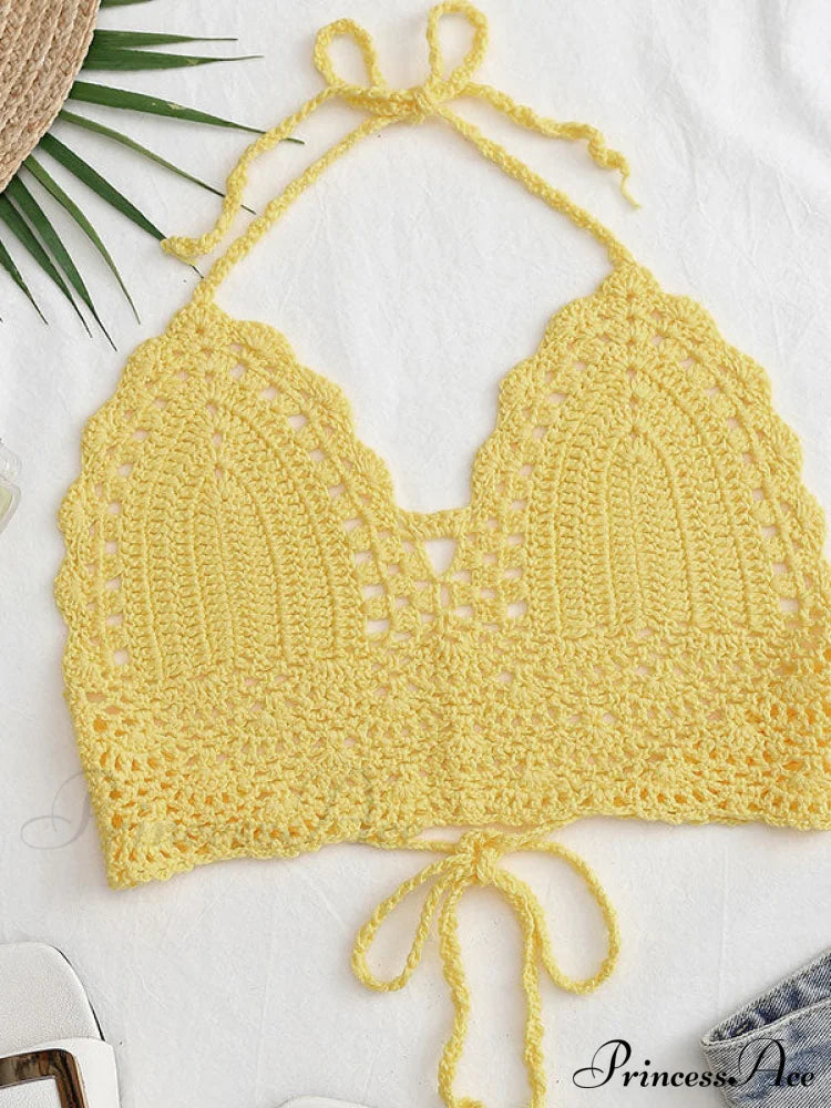 Halter Crochet Hollow Trendy Crop Tops image 31