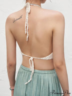 Halter Crochet Hollow Trendy Crop Tops image 9