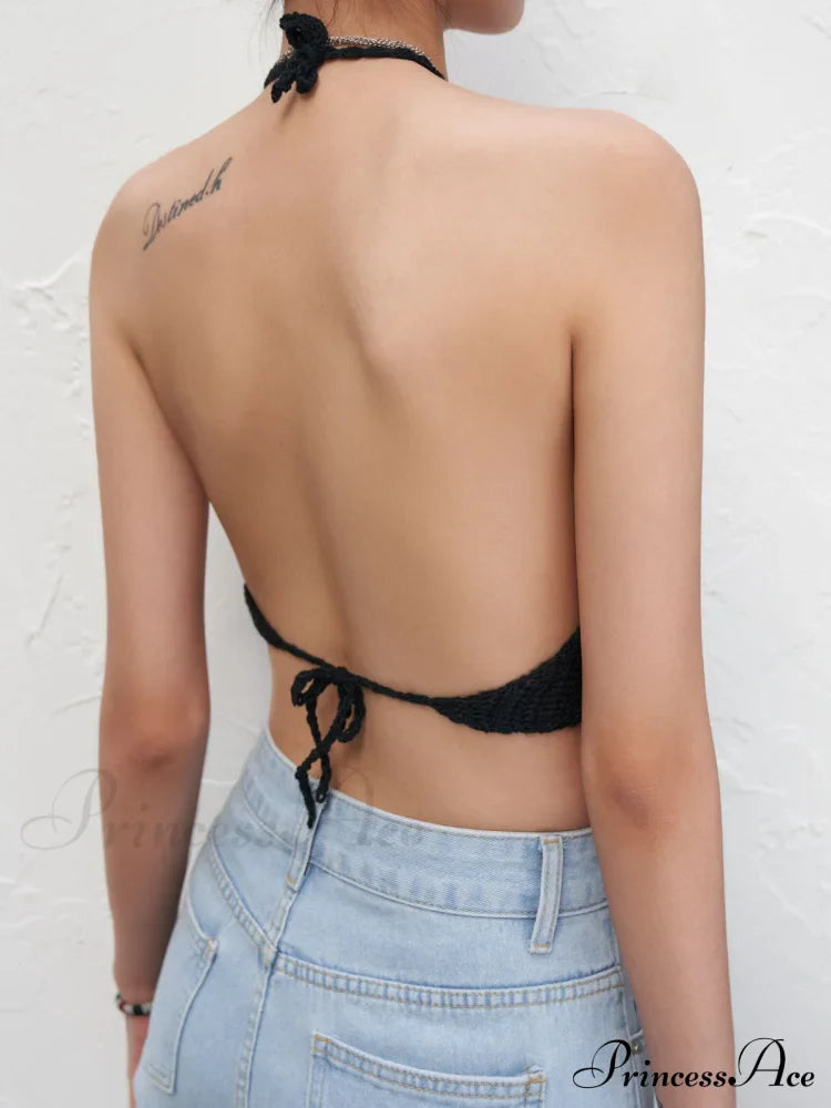 Halter Crochet Hollow Trendy Crop Tops image 22