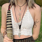 Halter Crochet Hollow Trendy Crop Tops image 39
