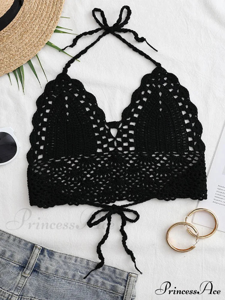 Halter Crochet Hollow Trendy Crop Tops image 23