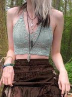 Halter Crochet Hollow Trendy Crop Tops image 34