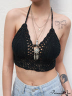 Halter Crochet Hollow Trendy Crop Tops image 19