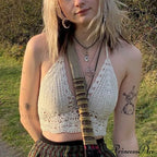 Halter Crochet Hollow Trendy Crop Tops image 38