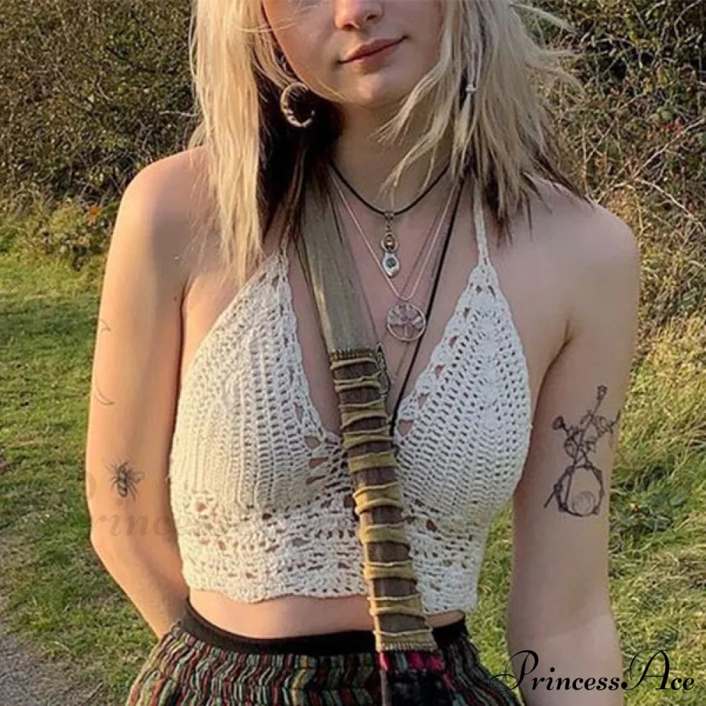Halter Crochet Hollow Trendy Crop Tops image 38
